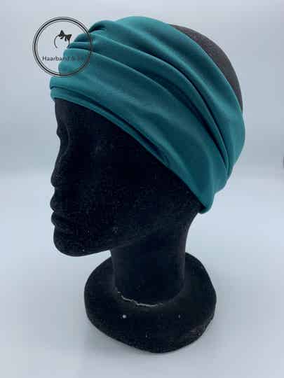 Haarband & zo, extra brede elastische haarband in de kleur smaragdgroen (art.nr. 110-09)