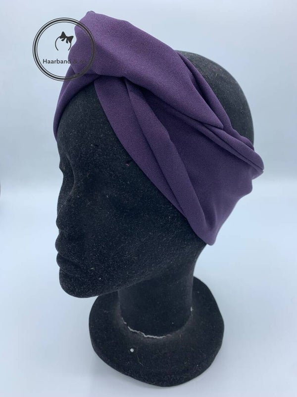 Haarband & zo, Haarband met ijzerdraad van terlenka in de kleur aubergine (art.nr. 153-01)