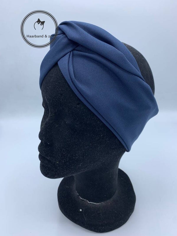 Haarband & zo, Haarband met ijzerdraad van terlenka in de kleur donkerblauw (art.nr. 153-06)