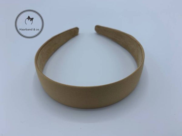 Basic booghaarband van satijn, beige (art.nr.203-08)