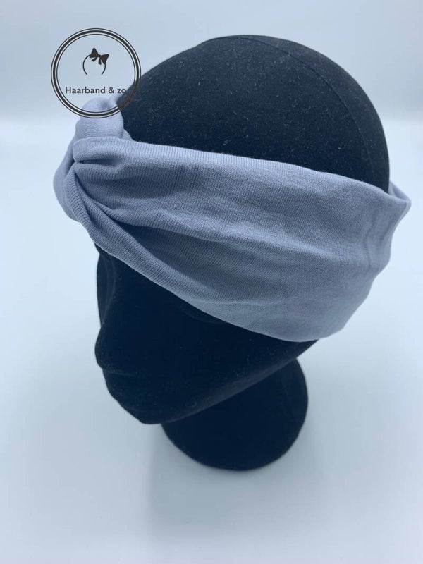 Elastische haarband met twist, grijs (art.nr. 213-07)