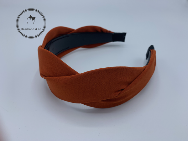 Booghaarband met meerdere overslagen, oranjebruin (art.nr. 263-01)