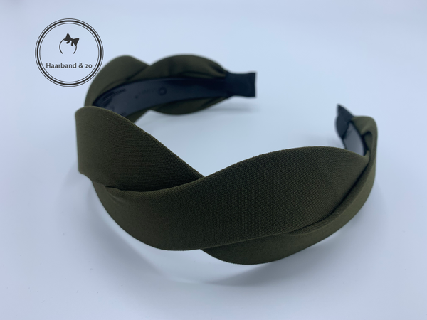 Booghaarband met meerdere overslagen, army-groen (art.nr. 263-03)