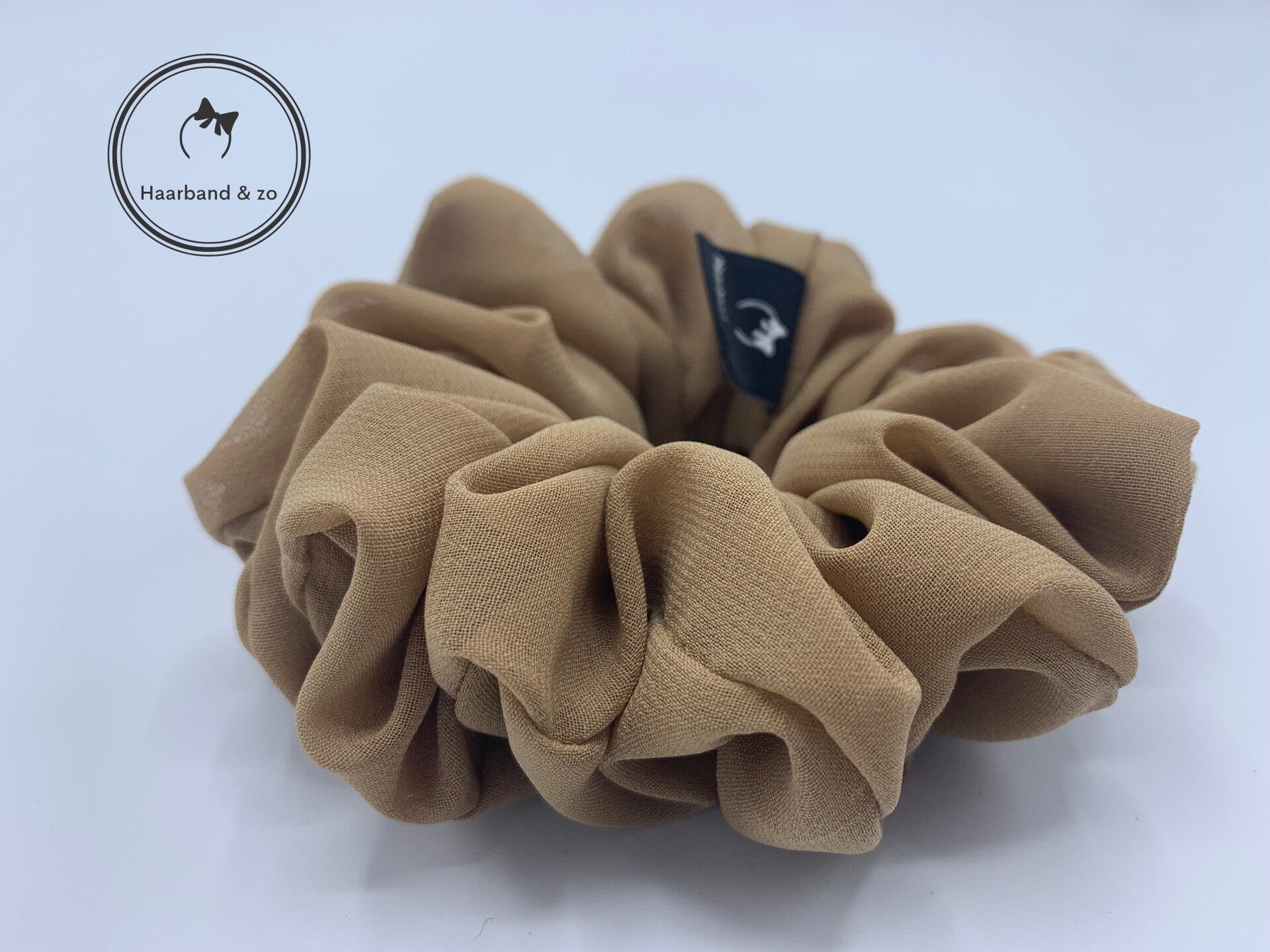 Haarband & zo, Scrunchie van chiffon, khaki (art.nr. 62-11)
