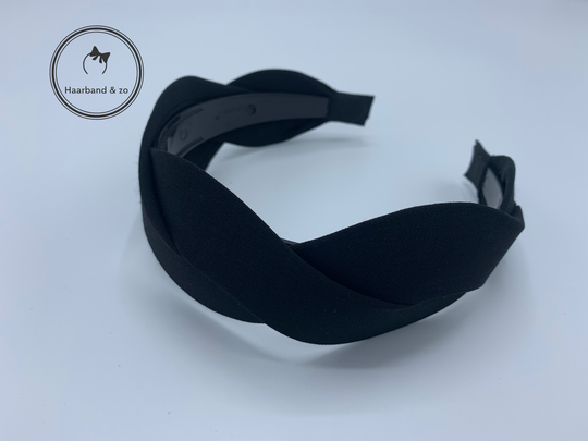 Booghaarband met meerdere overslagen, zwart (art.nr. 263-02)