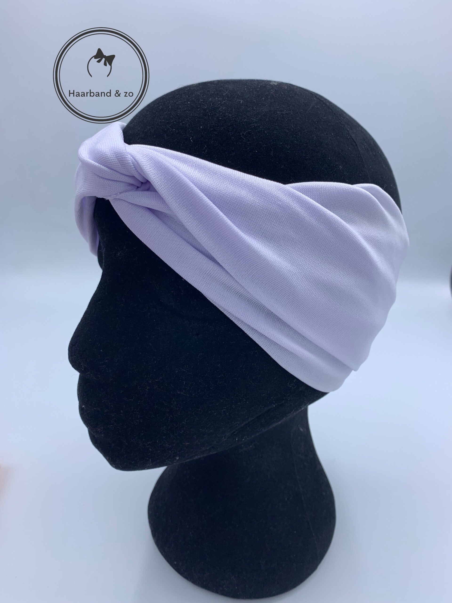 Elastische haarband met twist, wit (art.nr. 226-07)