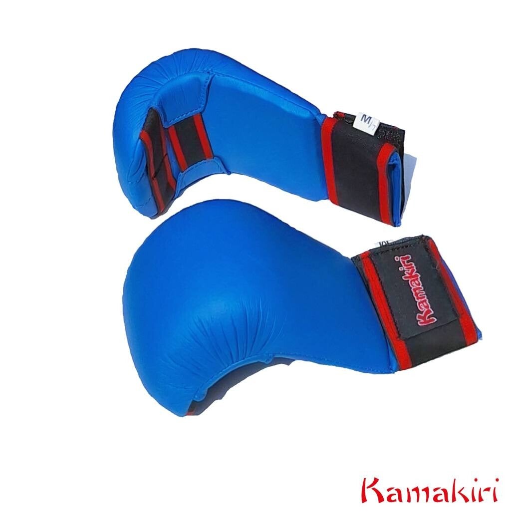 Karate handschoen, Blauw, zonder duim