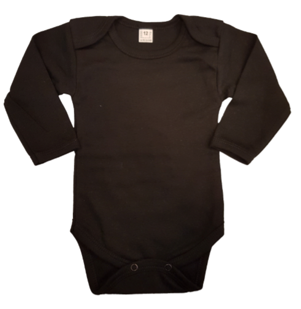 Romper - zwart (lange mouw)