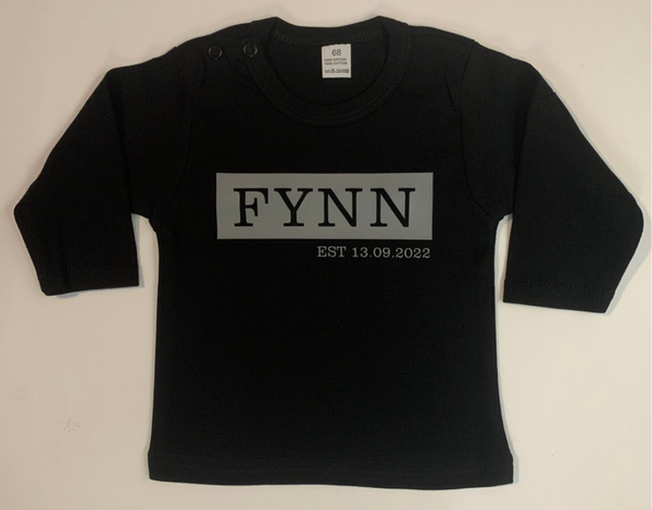 T shirt - naam + geboortedatum