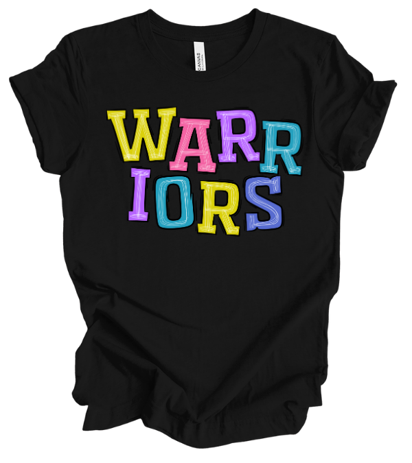 Warriors Colorful Sketched