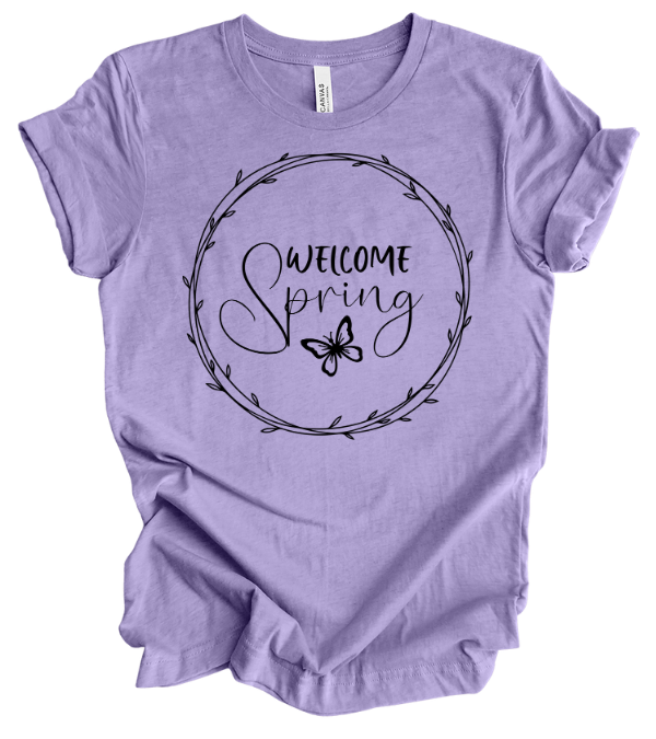 Welcome Spring Wreath with Butterfly