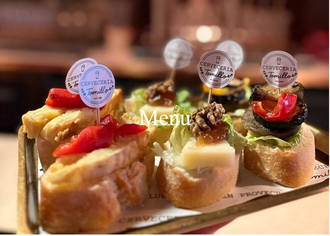 Menu - Cerveceria Tomillo