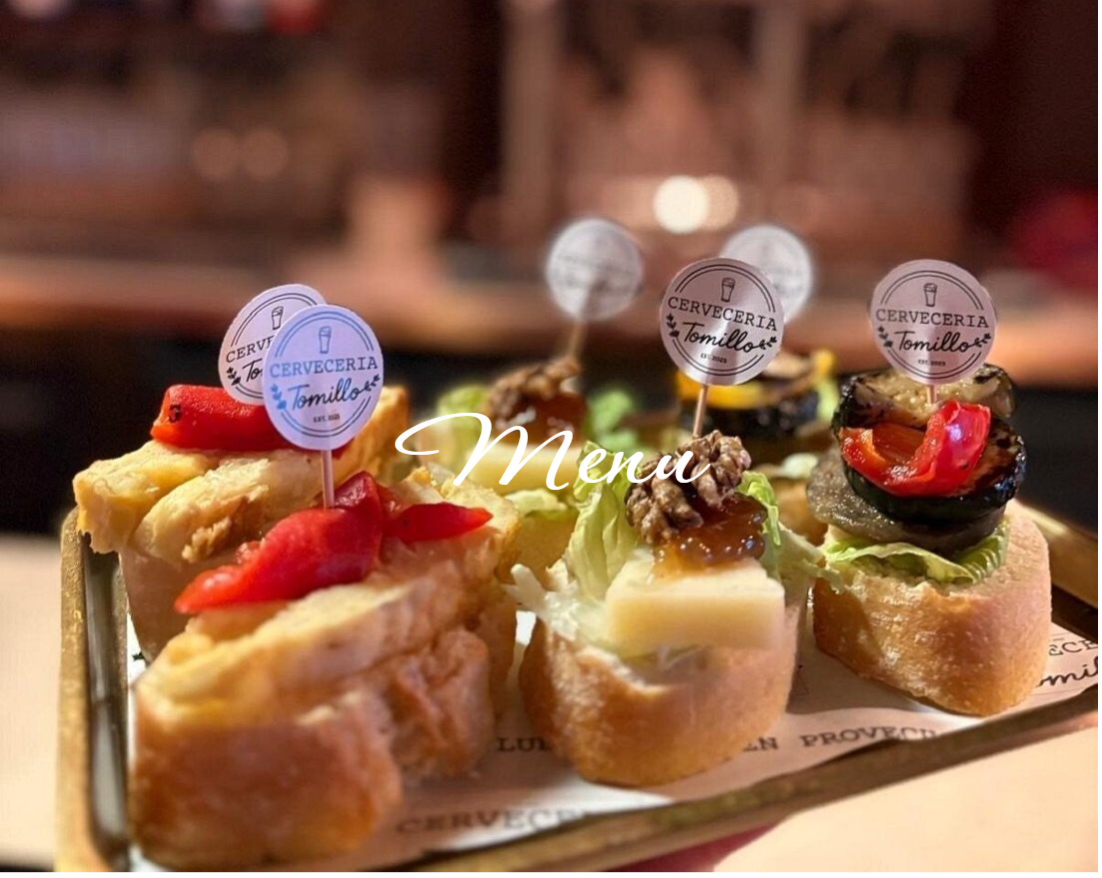 Menu - Cerveceria Tomillo