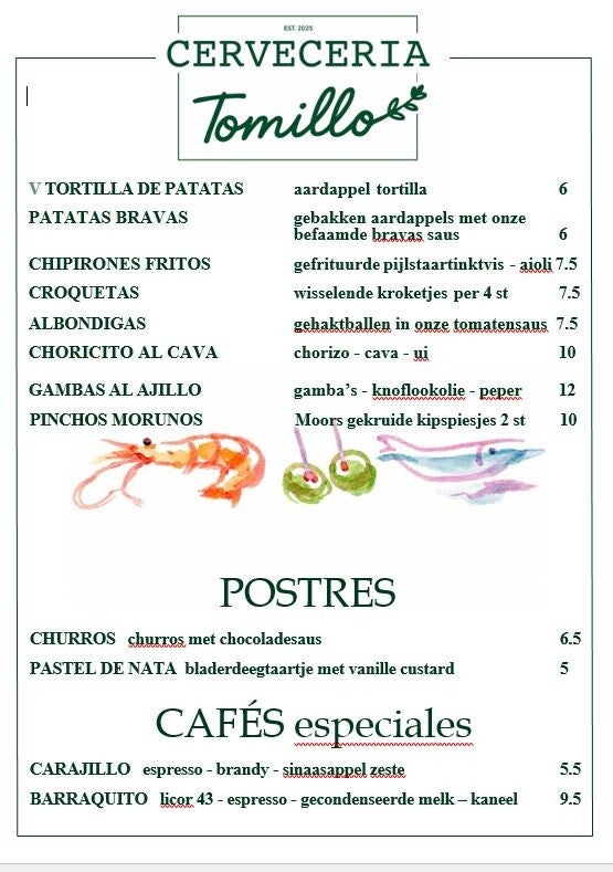 Lucnh - Cerveceria Tomillo
