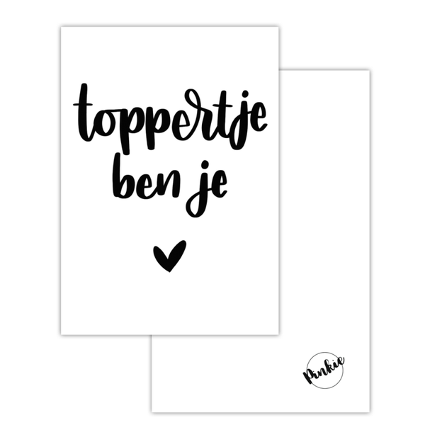 Mini kaart toppertje
