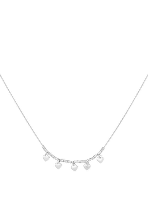 Ketting Stainless Steel love beads zilver