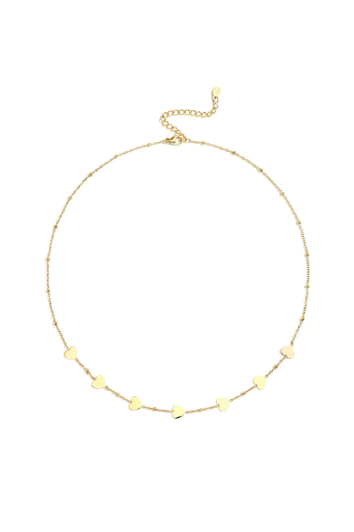 Ketting Stainless Steel hartjes goud