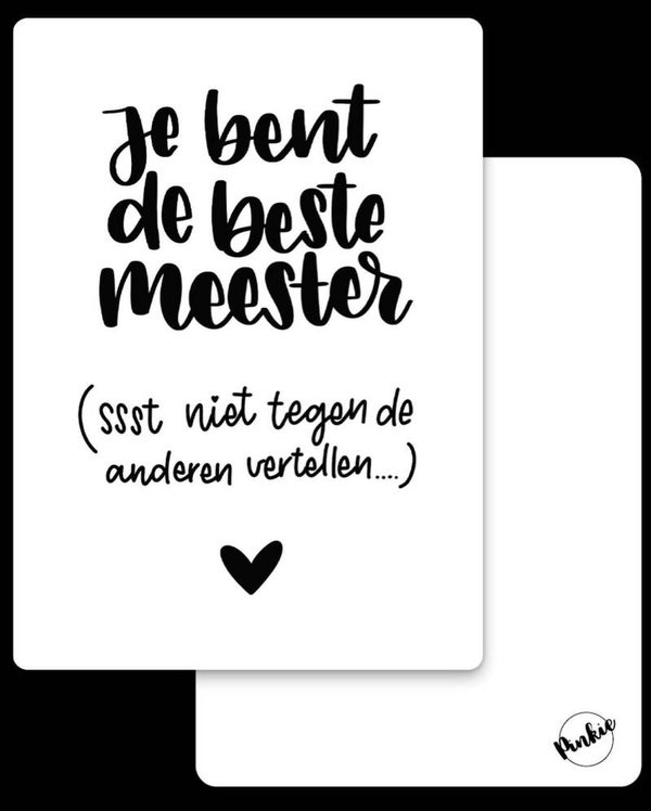 Kaart je bent de beste meester