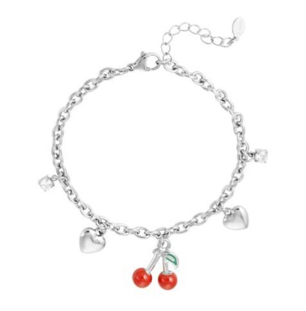 Armband Stainless Steel charm cherish zilver