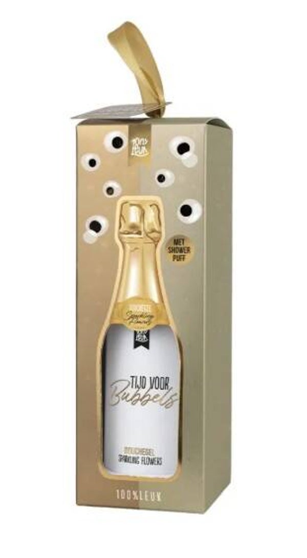 Douchegel met puff - tijd voor bubbels