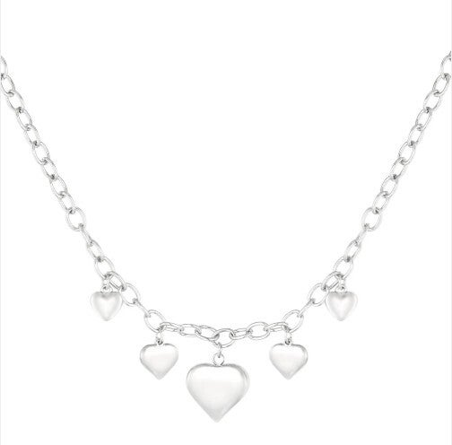 Ketting Stainless Steel endless love zilver