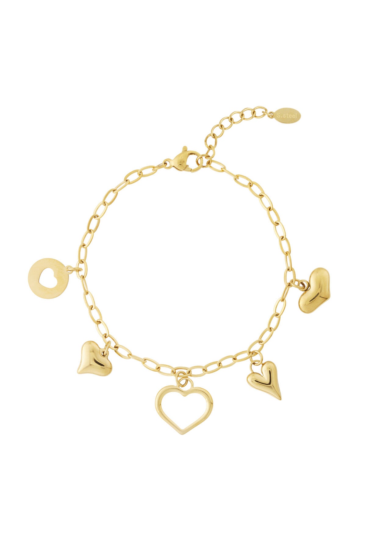 Armband Stainless Steel loving goud