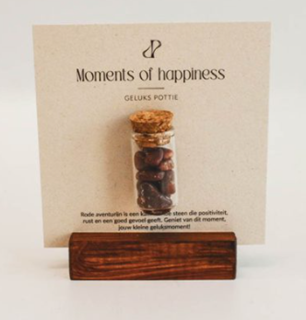 Gelukspottie - Moments of happiness - Rode aventurijn