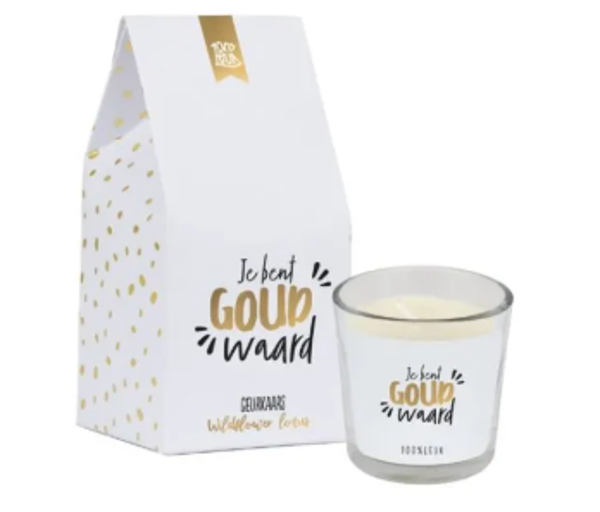 Geurkaars huisjes - Je bent goud waard