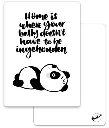 Kaart home is where the belly doesnt have to be ingehouden