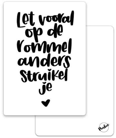 Kaart Let vooral op de rommel anders struikel je