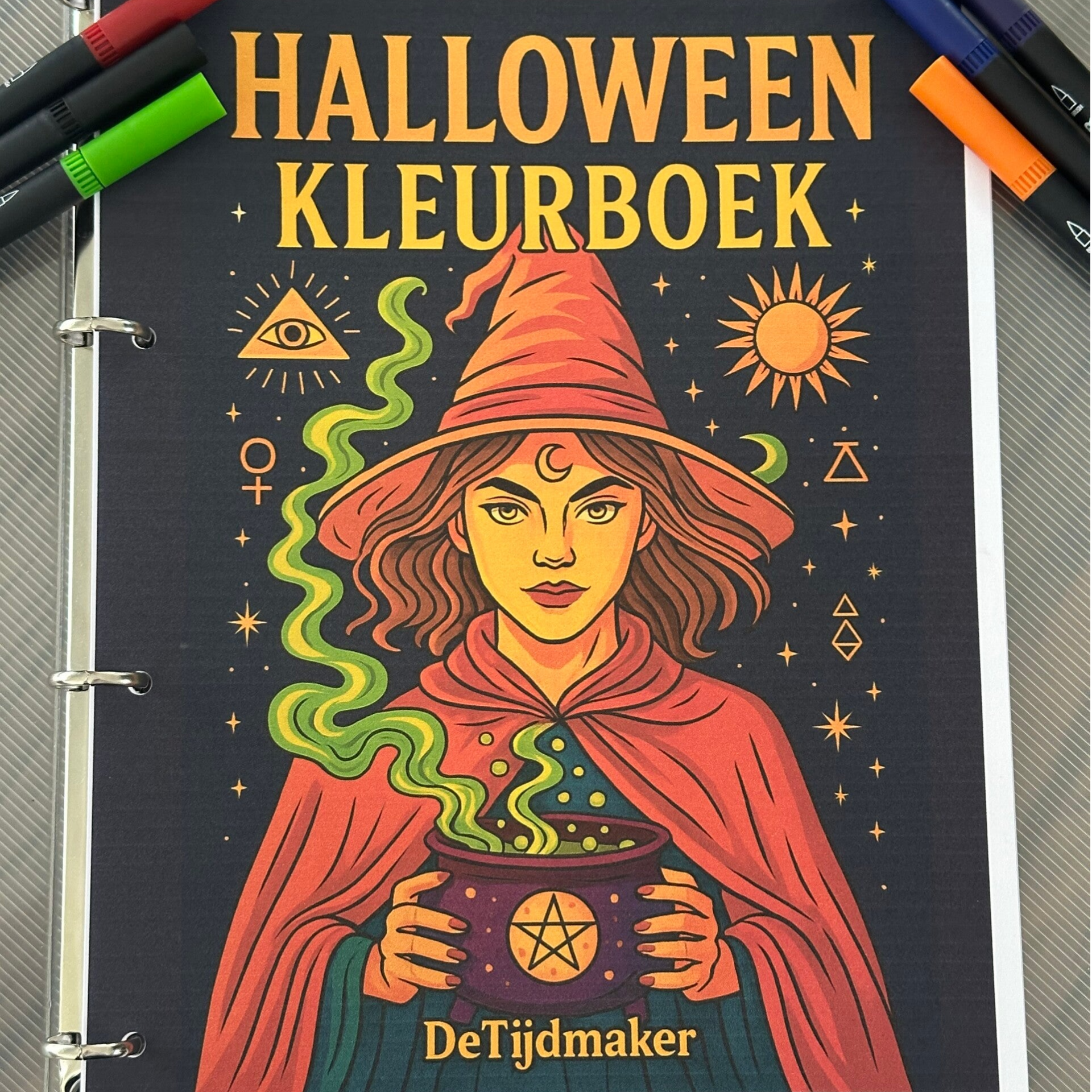 Halloween Kleurboek - A4 Kleurboek in transparante map