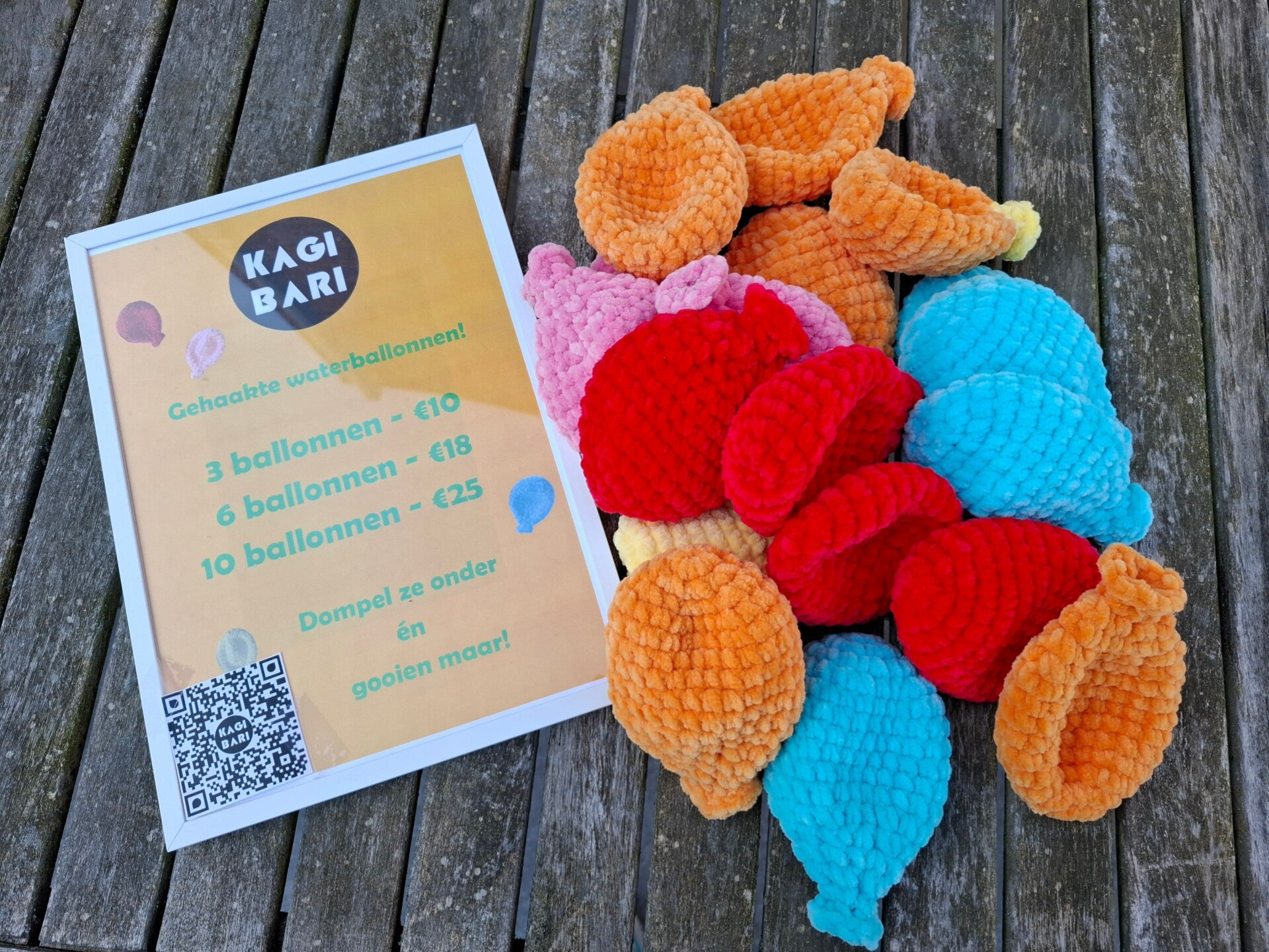 Set van 3 gehaakte waterballonnen