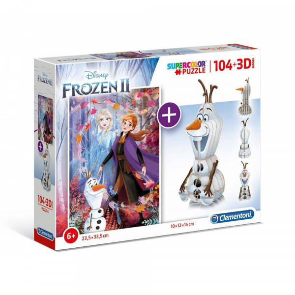 Puzzelset Olaf 3D puzzel + 104 stukken
