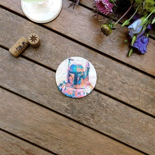 Coaster/ onderzetter color Boba Fett