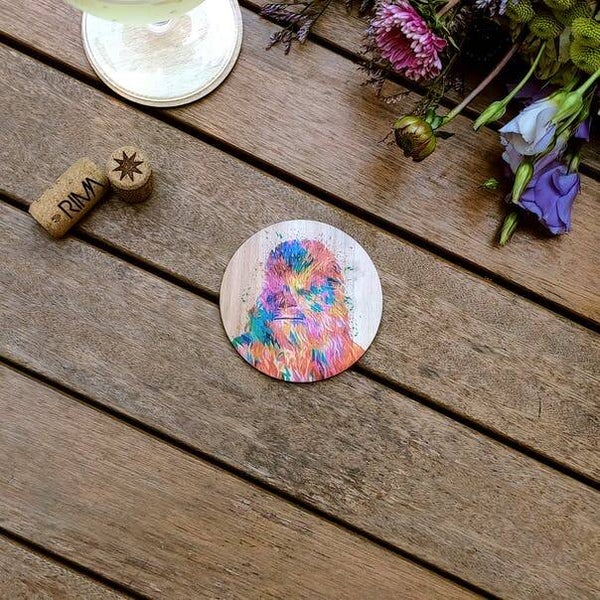 Coaster/ onderzetter color Chewbacca