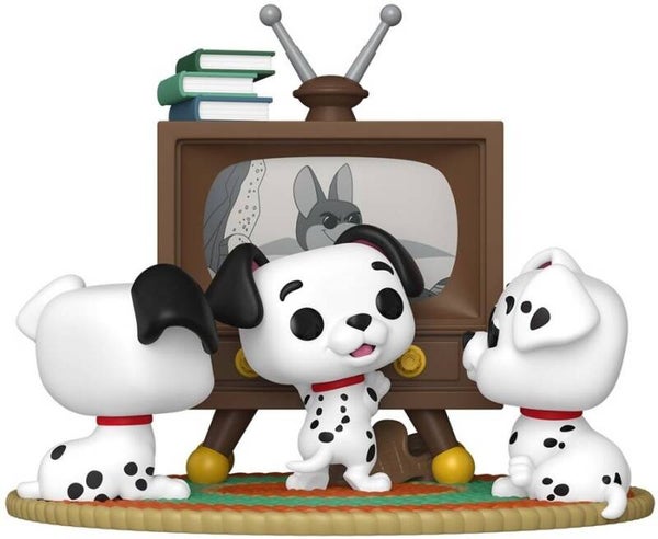 Funko pop! 101 Dalmatians Rolly, Patch & Lucky with tv 1664