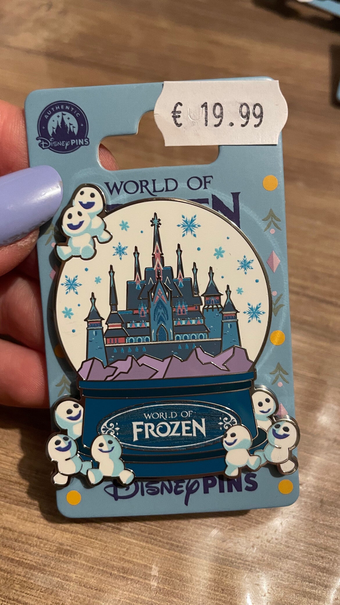 Pin snowglobe world of frozen
