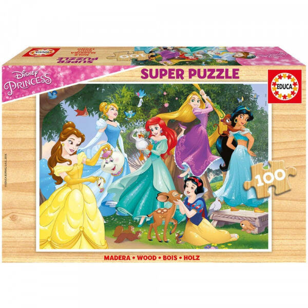 Puzzel princess in hout 100 stukken