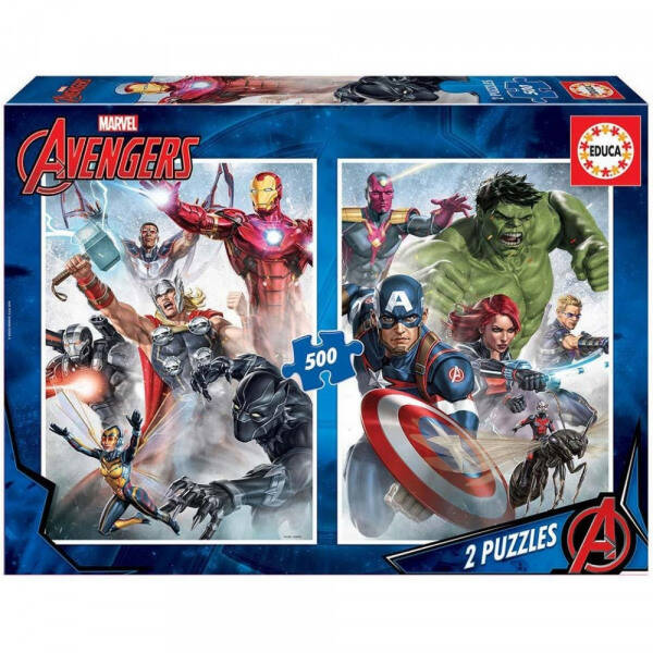 Puzzelset avengers 2x 500 stukken