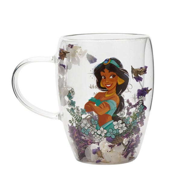 Glazen mok floral Jasmine Aladdin