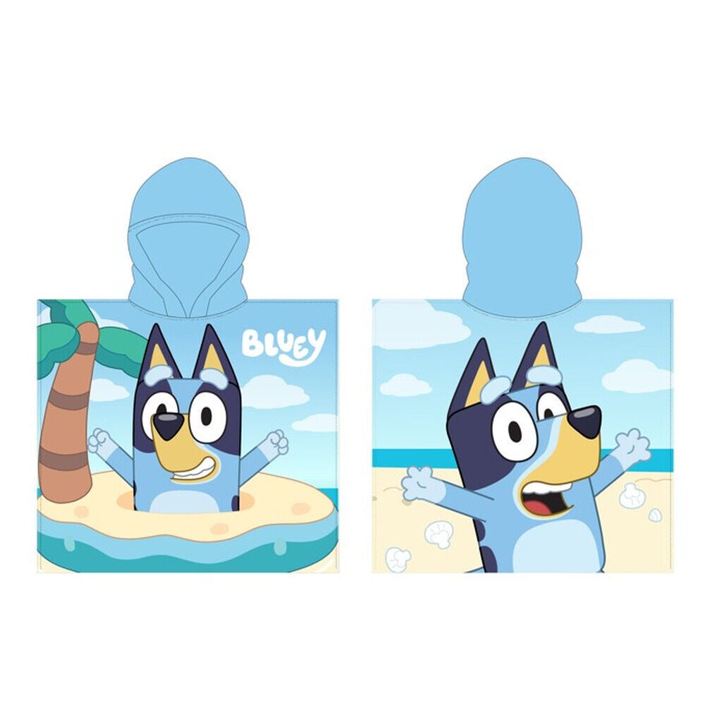 Microfibre poncho BLUEY