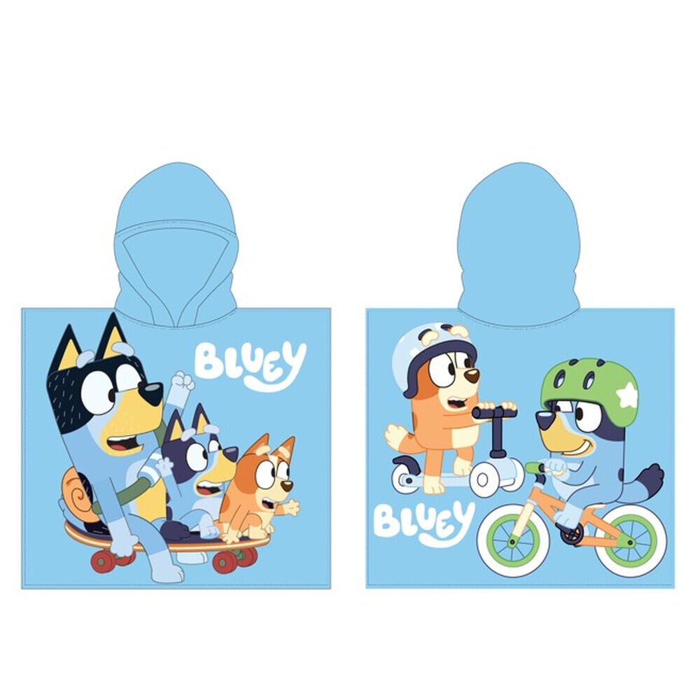 Microfibre poncho BLUEY