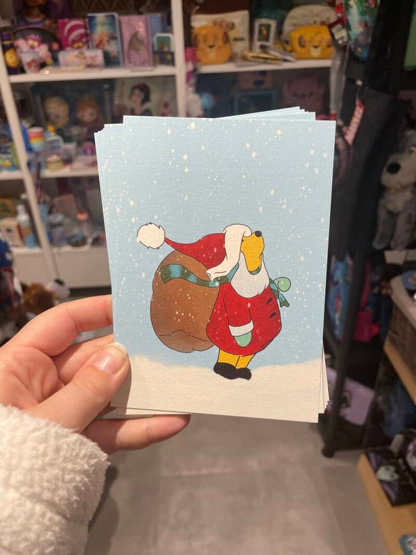 Kerstkaart Winnie the Pooh