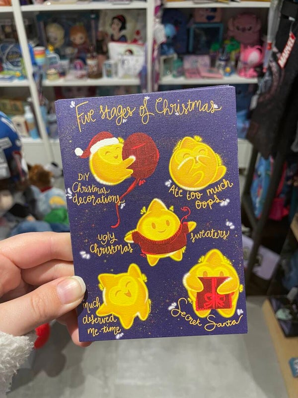 Kerstkaart Wish star