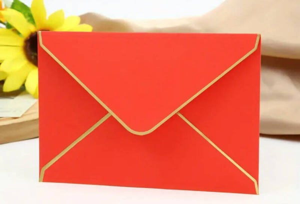 Enveloppe kerstkaartje rood