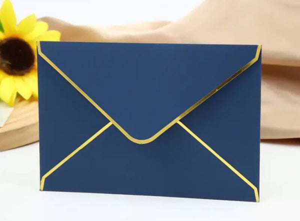 Enveloppe kerstkaartje blauw