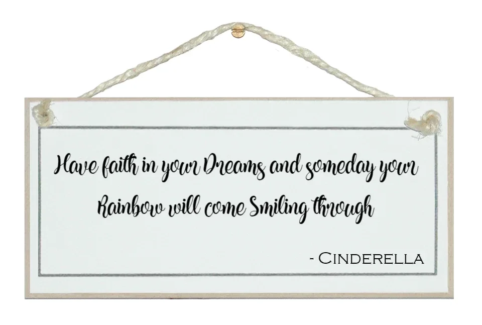 Deco bordje Cinderella Assepoester