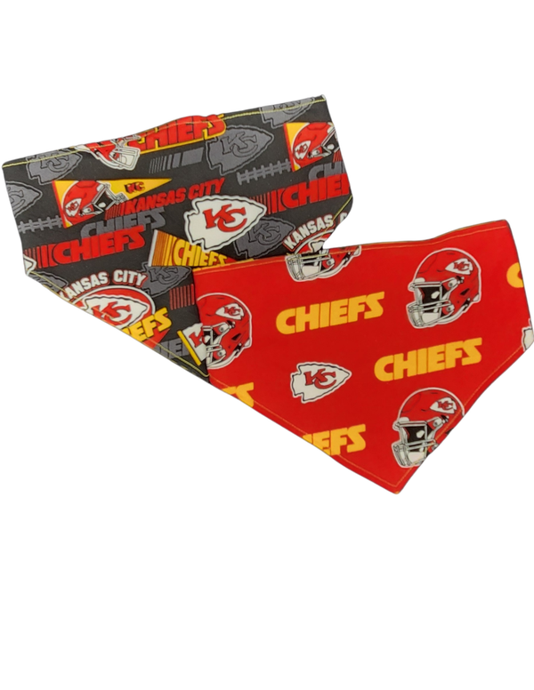 Scrunchie dog bandana Chiefs Black Large