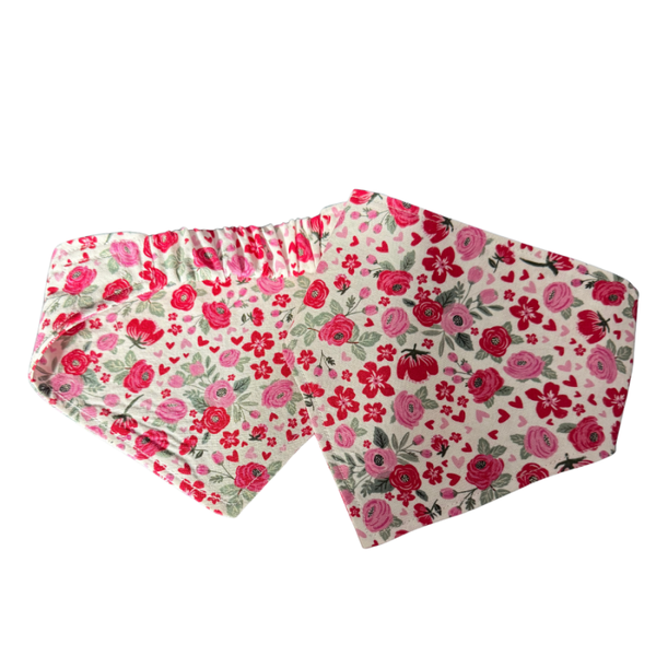 Scrunchie dog bandana Valentines Pink Large