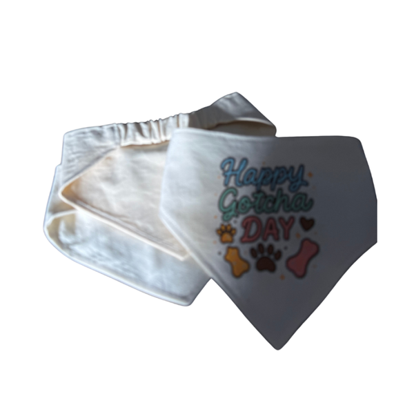 Scrunchie dog bandana Gotcha Day Medium